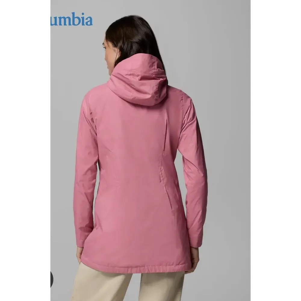 Columbia Women's Plus Size 3X Switchback II Jacket Pink Water-Resistant New